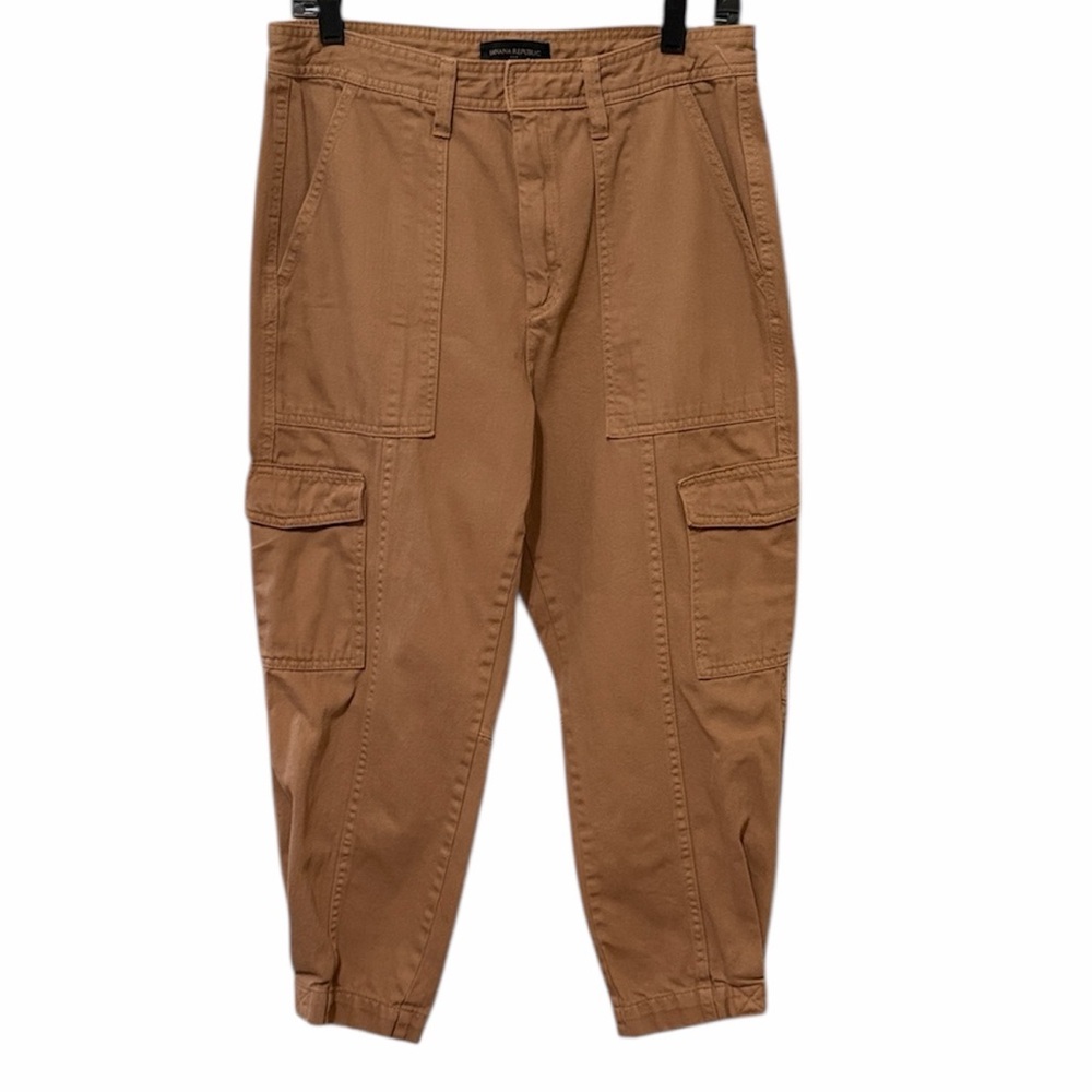 Banana Republic Cargo Tapered Utility Pants Iced Latte Size 8 Petite
